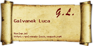 Galvanek Luca névjegykártya